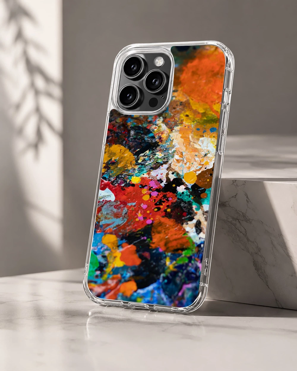 Colorful abstract art phone cover for iPhone 16 Pro
